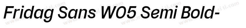 Fridag Sans W05 Semi Bold字体转换